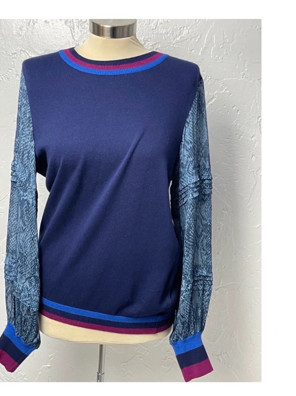 Anthropologie Celina Snakeskin pullover M - Picture 1 of 7